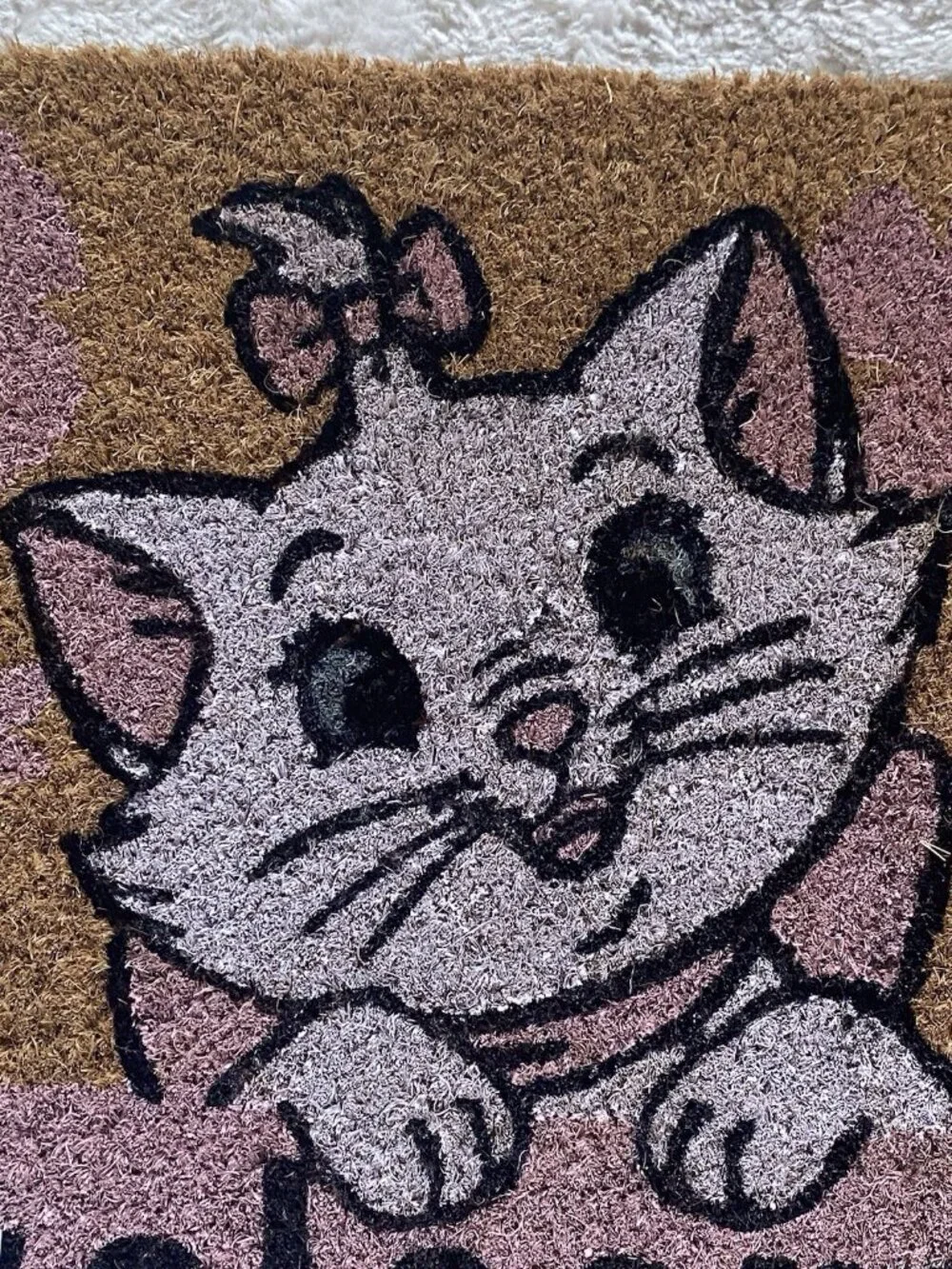 Disney The Aristocats Marie Butterfly Flower Coir Welcome Door Mat 18” X 28” NEW